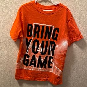 Large 10/12 Orange Crazy 8 “Bring Your Game” Shirt